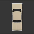 Vintage Beige Two Door Classic Car With Chrome Details And Reflective Surface