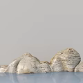 Natural Style Stone and Wood Sculpture with Intricate Textures and Modern Decorative Design