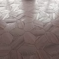 Hexagonal Wooden Floor Components With Natural Grain And Interlocking Design 3d model