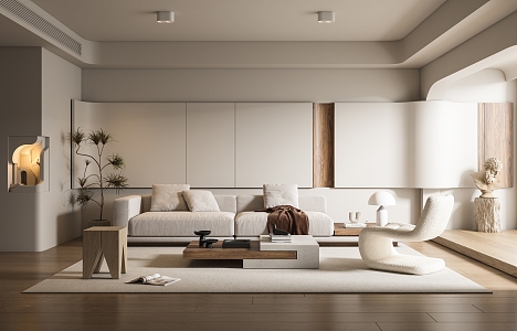 modern living room 3d model