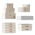Stylish Soft Neutral Tones Clothing Collection With Hangers Storage Boxes Drawers And Bags