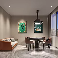 Modern Hotel Mahjong Room With Comfortable Sofa Mahjong Table And City View Window