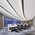 Command Hall of Modern Monitoring Room 3d model