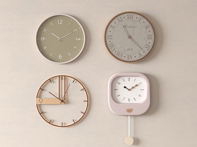 modern wall clock 3d model