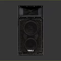 THINKL Black Vertical Audio Speaker With Mesh Front Panel And High Sound Quality 3d model
