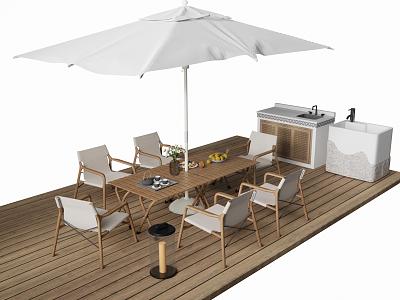 Outdoor Tables and Chairs Outdoor Dining Table Garden Outdoor Dining Table 3d model