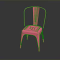 Pink Metal Dining Chair With Modern Sleek Design For Home Dining Room