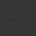 Minimalist Gray Background Scene With Vertical Pole Diagonal Wire And Reflective Floor