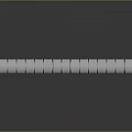 Cylindrical Striped Pipe With Black Rings On Smooth Reflective Surface