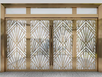 Modern glass door 3d model