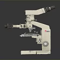 Laboratory Binocular Microscope With Mechanical Stage And Metal Frame