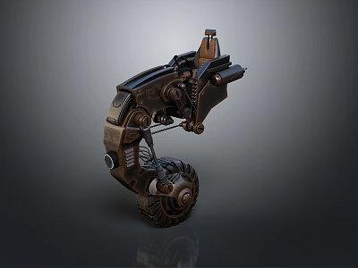 Game Movie Character Featuring Mechanical Arm With Metal Gear And Bolt Details 3d model