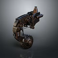 Game Movie Character Featuring Mechanical Arm With Metal Gear And Bolt Details