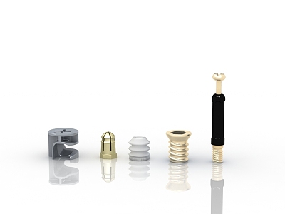 Modern eccentric nut screw combination 3d model