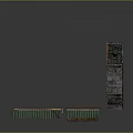Gray Wall Small House With Green Awnings Wooden Doors Windows Metal Staircase And Cat Sign