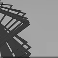 Abstract Black Line Sculptural Art Pieces With Spiral And Stand Designs