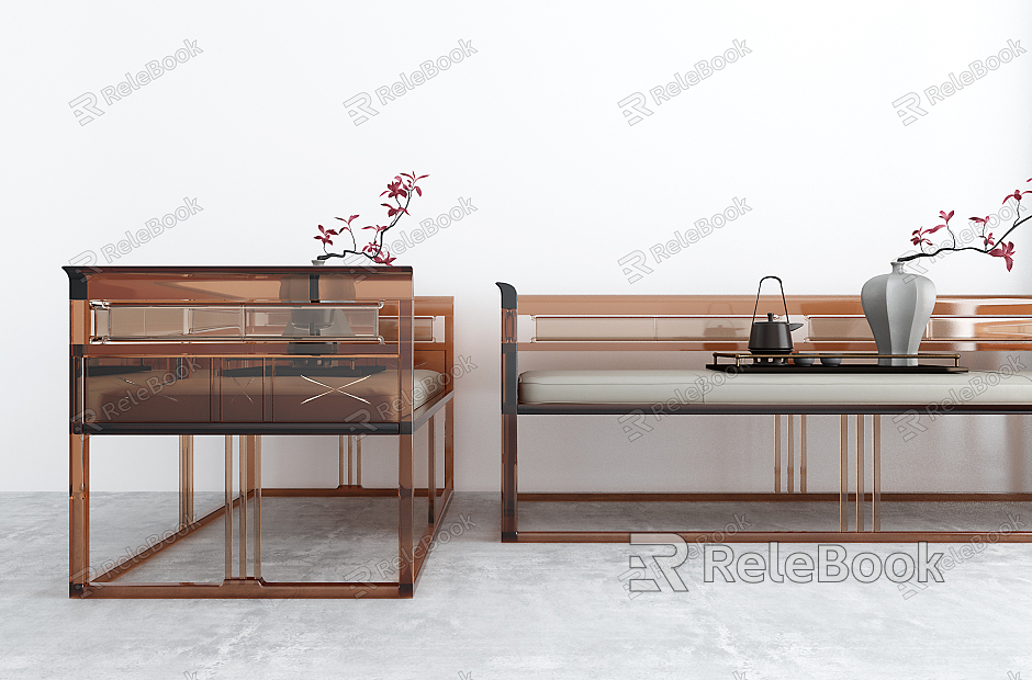 New Chinese-style double sofa model