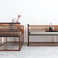 New Chinese-style double sofa 3d model