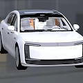 White Modern Electric Car With Panoramic Sunroof Spacious Interior And Front LED Design