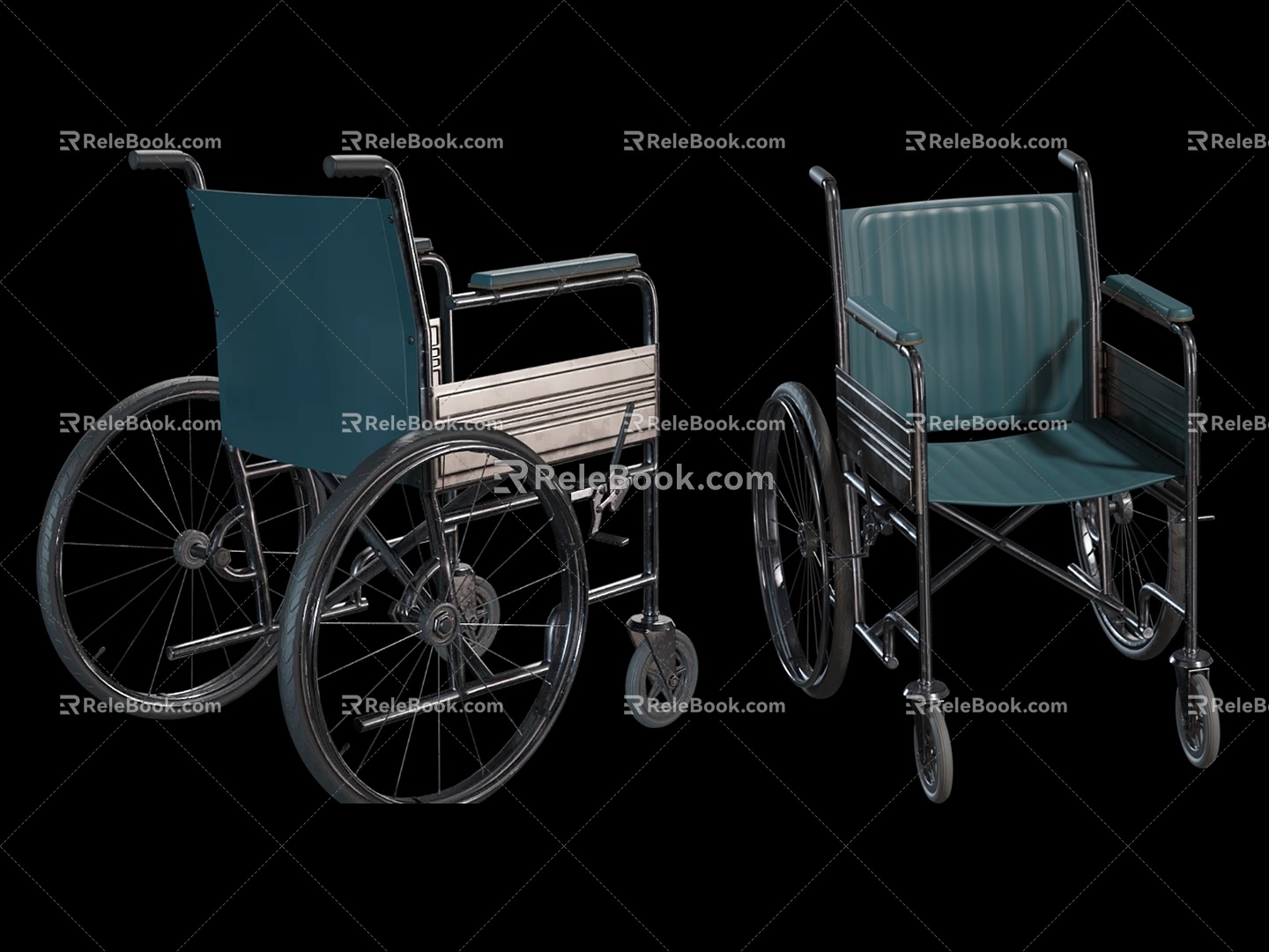 Wheelchair Folding Wheelchair Medical Wheelchair 3d model