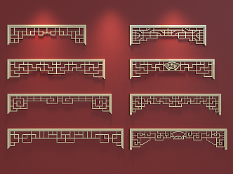 Chinese carved lattice 3d model