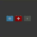 Different Colored First Aid Kits With Medical Symbols And Cross Design