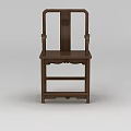 Traditional Chinese Wooden Chair With Carved Details And Classic Design Structure