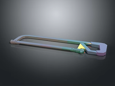 Multicolored Industrial Metal Frame Equipment With Elongated Structure And Connecting Parts 3d model
