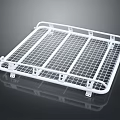 White Metal Mesh Roof Rack Carrier for Vehicle Cargo Storage and Transport