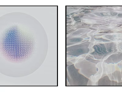 Abstract Painting With Circular Grid Pattern Gradient Colors And Water Ripple Texture 3d model