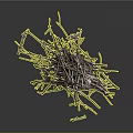 Natural Dry Twigs Stacked In Pile With Various Sizes And Textures