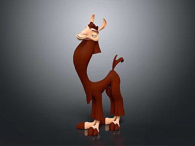 Decorative Ornament Set Featuring 3D Designed Brown Animal Figure for Modern Home Decor 3d model