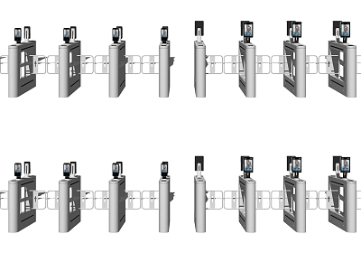 Modern Gate Machine Face Recognition Gate model