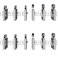 Modern Gate Machine Face Recognition Gate 3d model