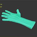 High Quality Green Long Gloves For Protective Use And Comfortable Wear 3d model