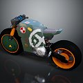 Modern motorcycle two-wheeled motorcycle off-road motorcycle road racing motorcycle 3d model