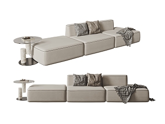 Minotti three-seat sofa 3d model