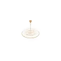 Modern Elegant Chandelier With Transparent Glass Tubes And Golden Metal Frame