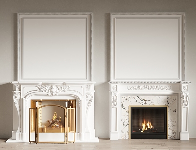 European Fireplace 3d model