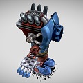 Robot small robot cartoon robot hand-painted robot 3d model