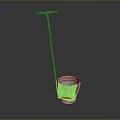 Essential Household Cleaning Tools Wooden Handle Mop And Plastic Bucket