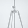 Modern Floor Lamp With Wooden Tripod Base And Metal Adjustable Shade For Home Lighting