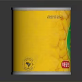 Yellow Ribbed Tuna Can Food Packaging With Secure Lid For Fresh Seafood Storage