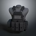 Military Tactical Vest On Mannequin With Multiple Pockets And Gear