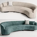 Modern Multiplayer Sofa Curved Sofa 3d model