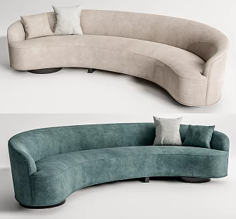 Modern Multiplayer Sofa Curved Sofa 3d model