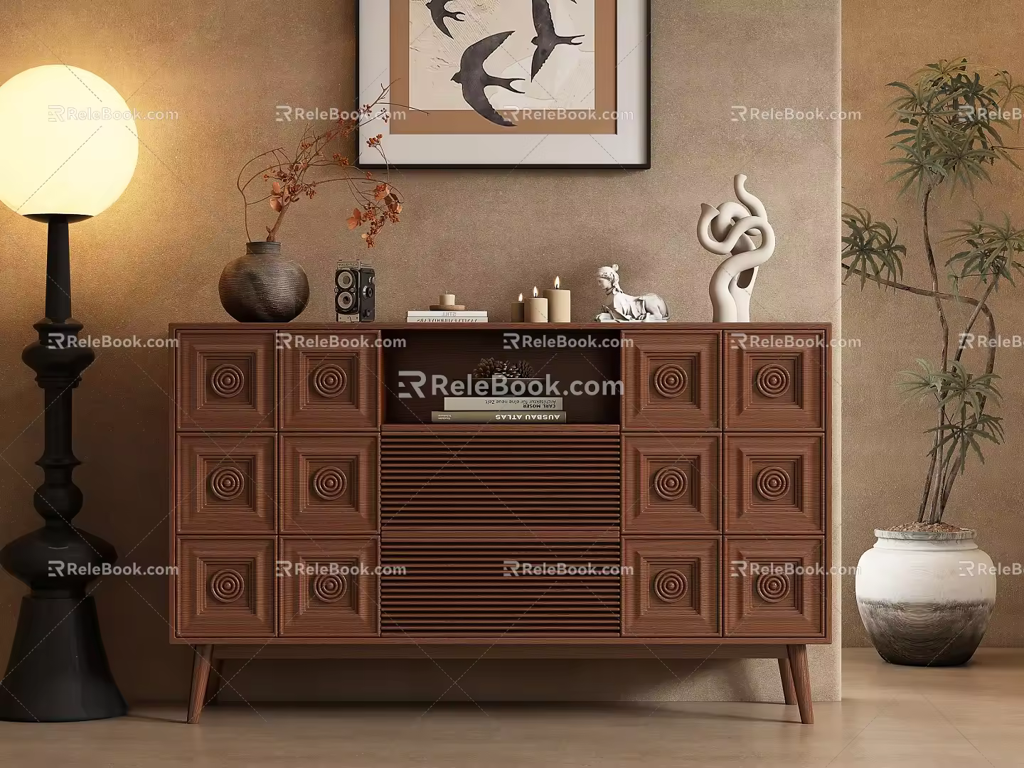 Middle Style Sideboard 3d model