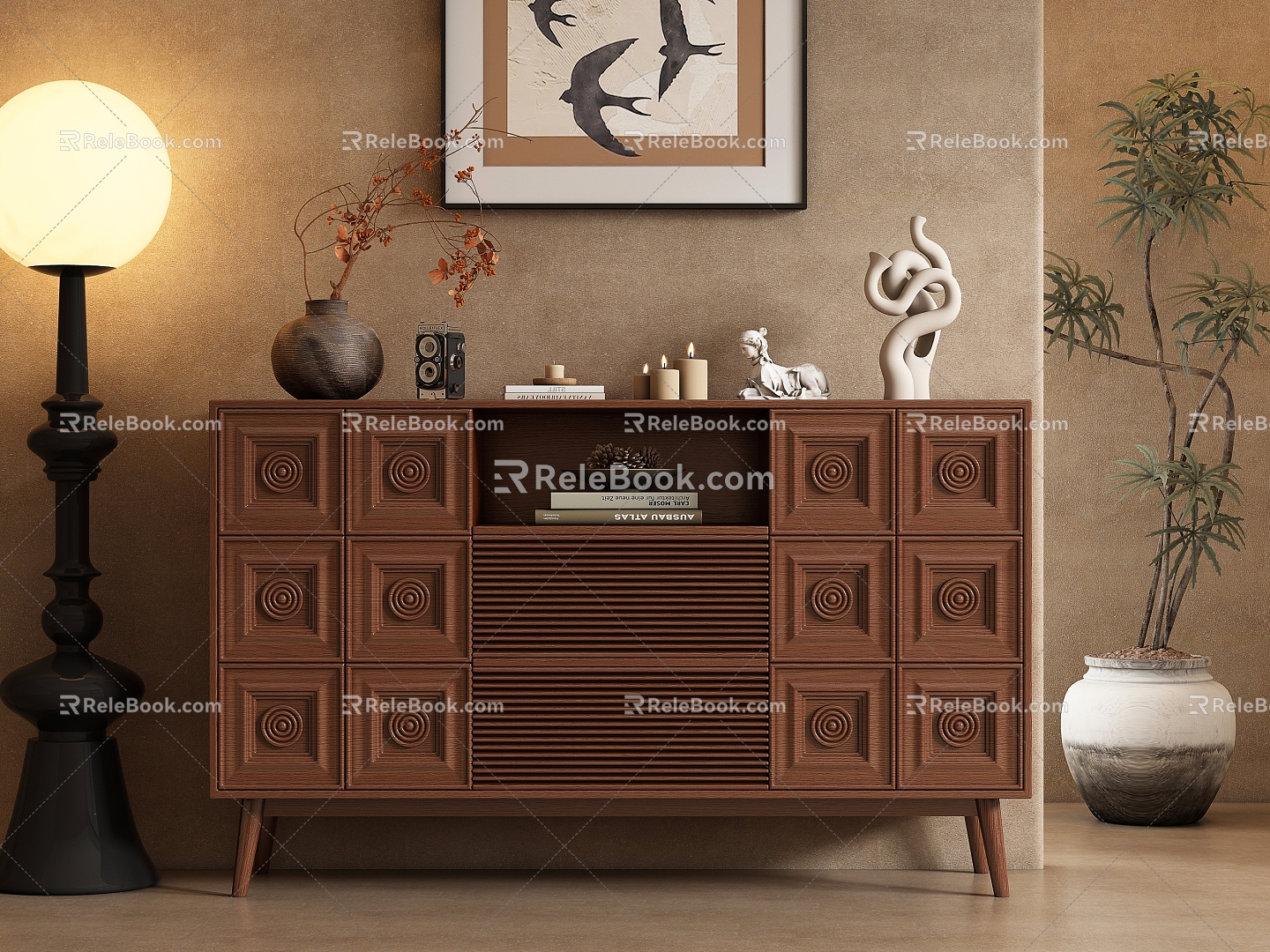 Middle Style Sideboard 3d model