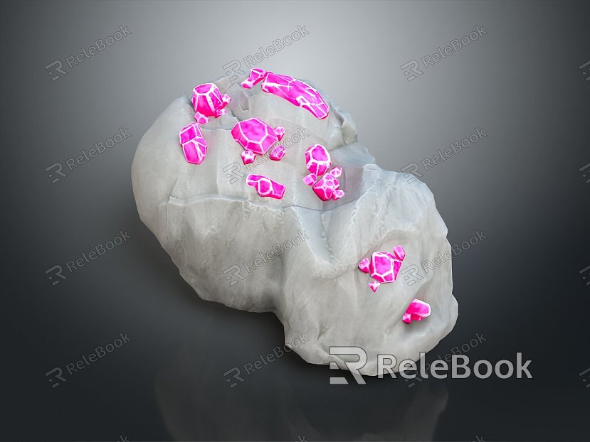 Crystal Crystal Ore Crystal Mineral Gem Ore Crystal Crystal Crystal Mineral Crystal Blue Crystal model