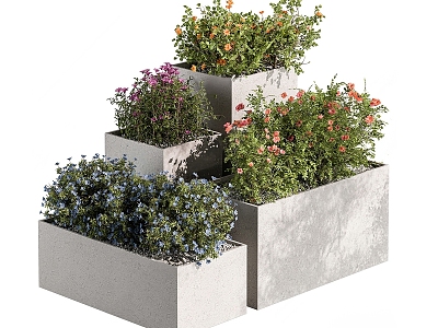 Outdoor flower box model